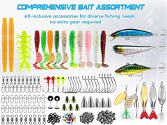 137Pcs Fishing Lures Tackle Box Kit Bass Freshwater Gift for Men 2024 Crankbaits