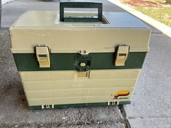 Vintage PLANO 787 Made in USA 4 Drawers Upper Storage -Lure Hangers not straight