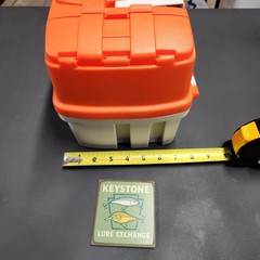Plano Two-Tray Tacklebox. Two Bonus Compartments. Extra Dividers. Orange& White.
