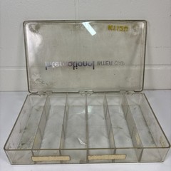 VTG Clear Plastic 11″x7″x2″ Storage Tray for electronic parts repair Used