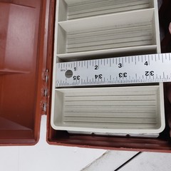 Vintage Umco 1101 Tackle Box Brown Plastic Cantilever Tray Fishing USA Made