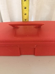 Vintage My Buddy Tackle Box Red Model 1100 Plastic Metal Tray Disston Utility