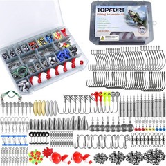 TOPFORT 187/343pcs Fishing Accessories Kit, Organized Fishing Tackle Box with…