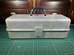 Vintage UMCO Aluminum Fishing Tackle Box Model No. 173 Light Weight Made In USA