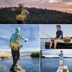 Fishing Tackle Storage Bag, Sling Waist Backpack with Adjustable Widen Should…