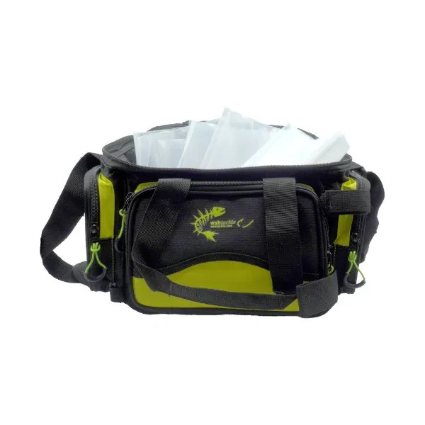 WSB Tackle Fishing Carryall – Padded Shoulder Strap 10 Pockets Fully Opening Top