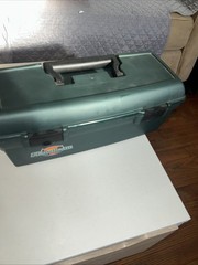 Fishing Tackle Box with Lift-Out Tray And Tackle,green 13 Inches