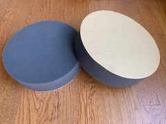 2- Extra Thick Foam Pad 10″ x 2.5″ Round Seat Bar Stool Cushion Adhesive Back