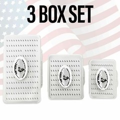 UFISH 3 Box Set Fly Fishing Flies Carry On Tackle Storage Organizer Trout