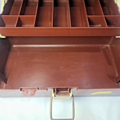PLANO 3200 FISHING TACKLE BOX, Tan & Brown Pre-Owned Great Condition