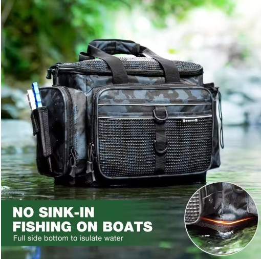 Waterproof Fishing Tackle Box Organizer w/ Removable Dividers 1 & 4 Pack Bag