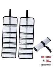 Fishing Lure Wraps with 6 Pockets, Foldable Saltwater 25″x9″ Black-2 Pcs