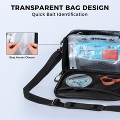Detachable Bait Binder Tackle Bag – Large Clear Sleeves, 900D Water-Resistant Fa