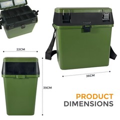 Tackle Box seat bucket box for camping fishing basket boating with back pack bag