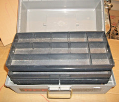 Vintage Rebel #530 Fishing Tackle Box 3 -Tier (Empty)