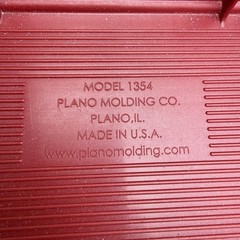 Plano 1354 Tackle Box Hard Plastic 4-By Rack Red Gray USA Made Fishing Gear