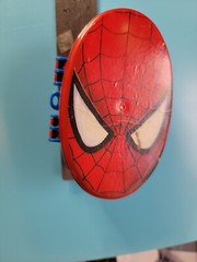 Shakespeare Spider-Man Belt Clip Fishing Tackle Box w Cast Training Fish bobber