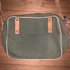 Vintage Czechoslovakian Canvas/Leather Fishing Tackle Bag