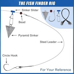 105PCS Surf Fishing Tackle Kit Fish Finder Rigs Saltwater Surf Fishing Rigs Live