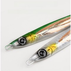 UV Glow Fishing Jig Sinking Lure 60g 80g 100g 150g Iron Plate for Mackerel