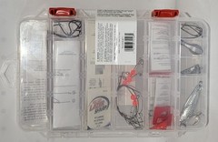 Pier Jetty Saltwater Fishing Tackle Box Hooks Rigs 32 Piece Utility Kit New