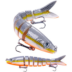 Sinking Minnow Lure 13.5cm 18g Multi-Segmented Jointed Bait for Outdoor Fishing