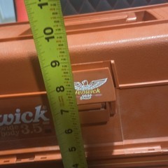 Fenwick Wide Body 3.5 Plastic Tackle Box Hard Case Brown 24 Dividers 3 Pockets