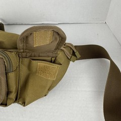 Piscifun Fanny Pack Tackle Bag Medium Khaki Nylon Multiple Zippered Compartments