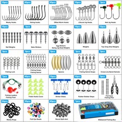 Fishing Accessories Kit With Waterproof Tackle Box Equipment 472 PCS