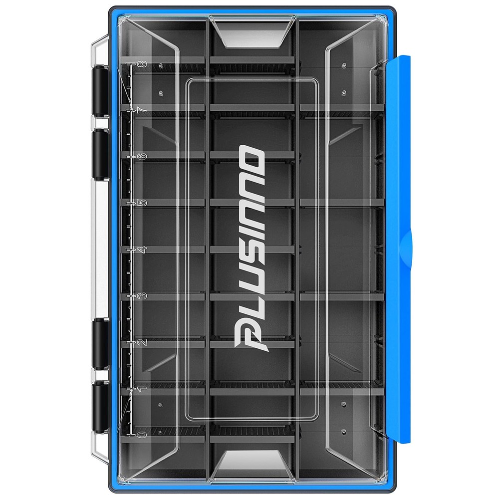Waterproof Fishing Tackle Box Organizer with Removable Dividers and Trays