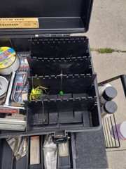 VINTAGE Plano Phantom Pro III Black 4 Drawer Fishing Tackle Box Full Of Tackle