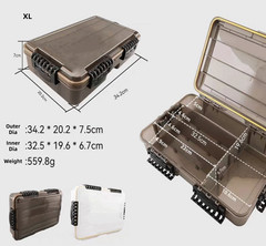 Waterproof Fishing Box Jig Hook Hard Bait Box 3 Size Fishing Tackle Storage Box