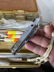MAGNUM By PLANO Double Sided Portable Fishing Tackle Box LOADED-LURES/HOOKS/ETC