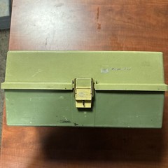 Vtg Plano 6300N Fishing Tackle Box 3-Tray 3-Tier 2 Toned Made in USA 15×7.5×7.5