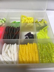Plano Molding Co. Fishing Tackle Tray 7.25”x11” With Plastic Swim Baits #10