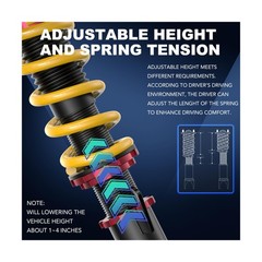 Lowering Coilovers Struts Compatible for 2009-2014 Matrix E140 Compatible for…