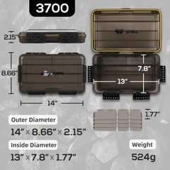 Fishing Tackle Box, Waterproof Tray for Jigs Lures, Thicker Floating Tackle U…