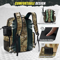 45L Fishing Backpack with Rod Holders & Rain Cover Large 900D