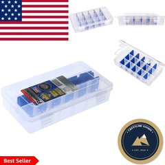 Compact Fishing Tackle Box with 18 Compartments & Zerust Anti-Corrosion Dividers