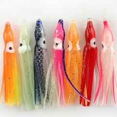 50pcs/100pcs for OCTOPUS Squid Skirt Lures Bait Hoochies Saltwater Fishing Lure