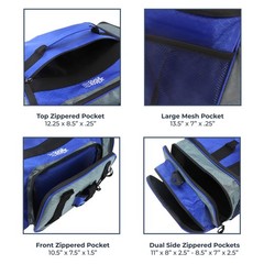 Osage River Elite Tackle Bag, Ripstop Large Soft Sided Bag w/ Tackle Boxes, Ash