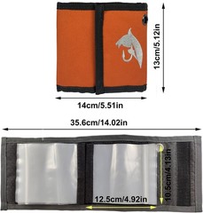 Fishing Tackle Binder Organizer 10 Pockets Leader Tippet Line Wallet Case