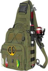 Fishing Sling Bag Backpack Chest Pack Waterproof Tackle Gear Storage Bag