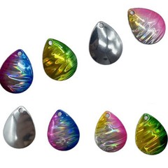 Fishing Lures Spinner for blades Kit 10pcs Copper UV Modified Colorful for