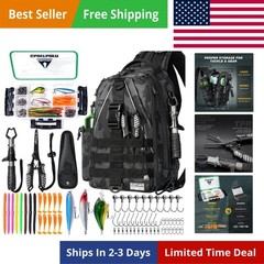 Fishing Backpack Tackle Sling Bag-Backpack with Rod Holder- Lightweight Tackl…