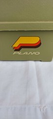 Vintage PLANO Fishing Tackle Box 1 Tray Hidge Lock USA Made Camping Trip Green