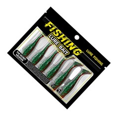 Multi-Color Soft Bait with T-Tail Movement 6pc TPR 30g for River Fishing