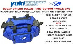 YUKI BOGAV STRONG DELUXE WATERPROOF FULLY PADDED HARD BOTTOM SHOULDER TACKLE BAG