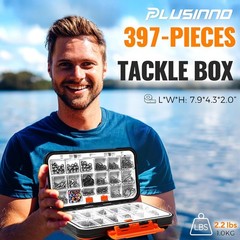 264/397pcs Fishing Accessories Kit, Organized Fishing Tackle Box with Tackle …