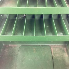 Vintage Old Pal Woodstream 1060 Fishing Tackle Box 3 Tray Green 12″